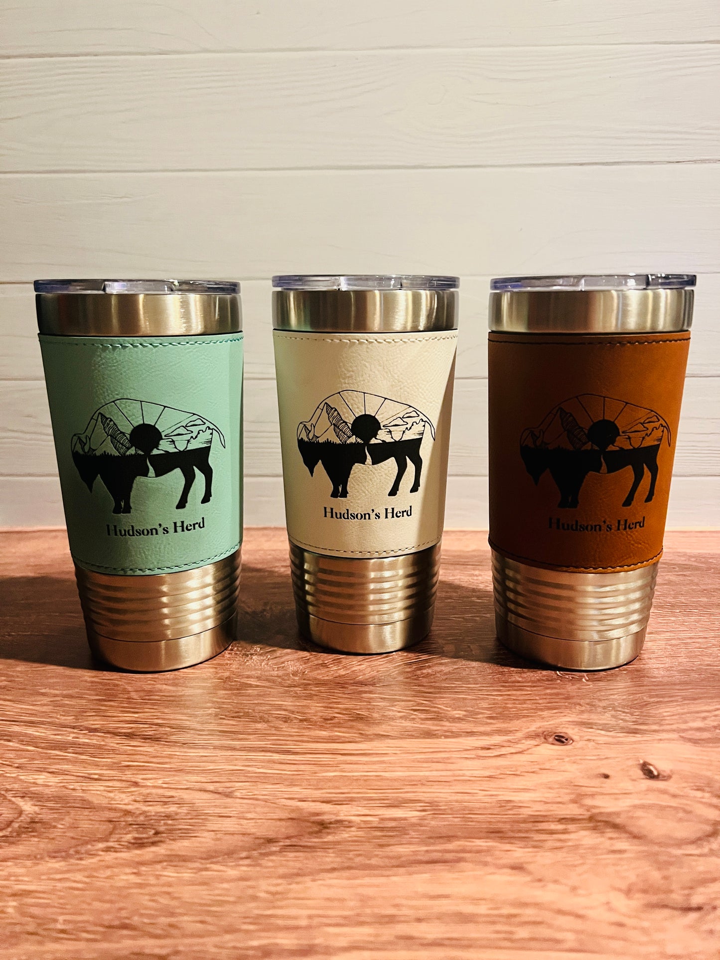 Hudson's Herd Leather Tumblers